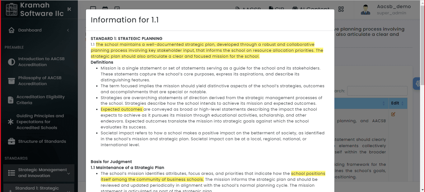 Accreditation Analytics Software by Kramah Software