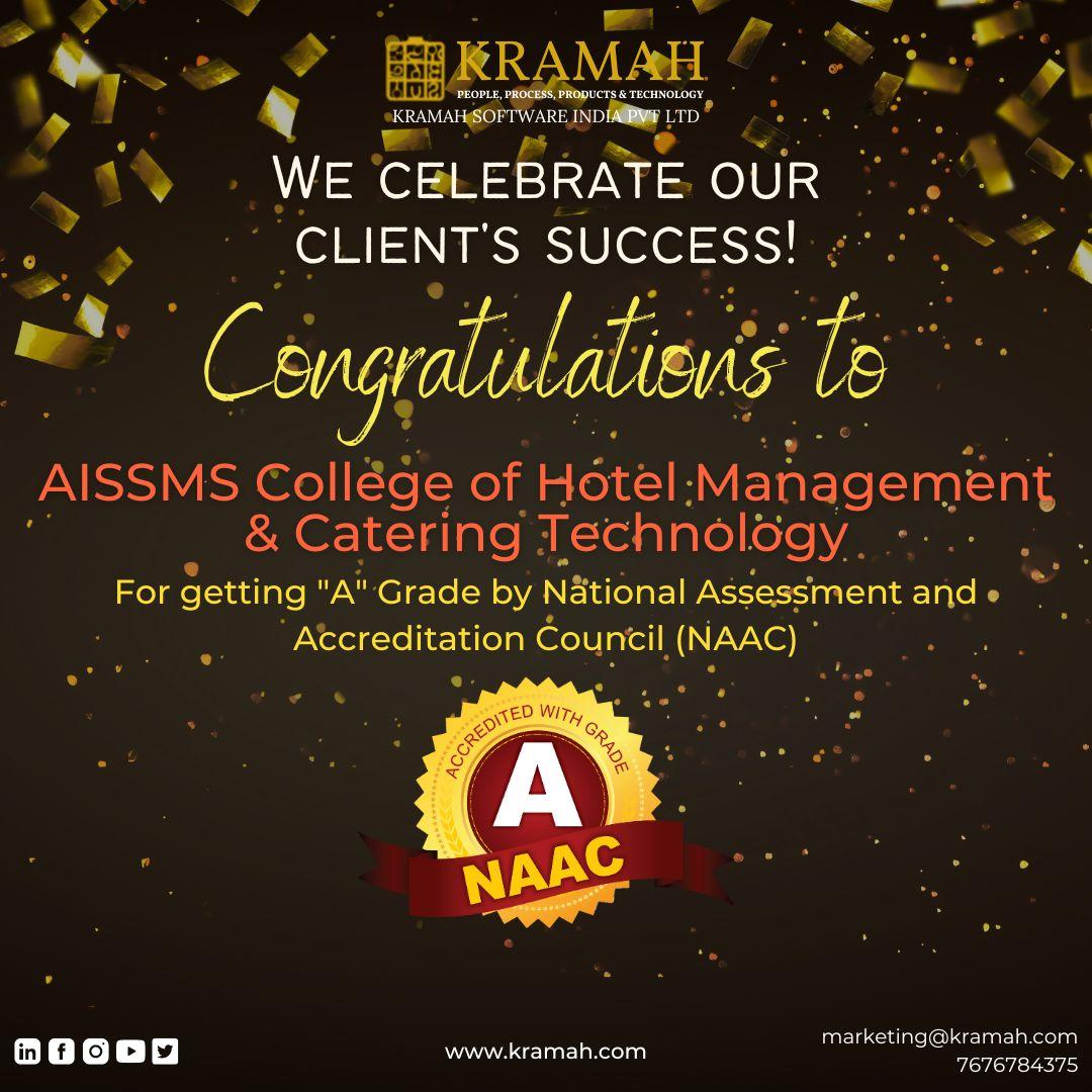 AISSMS College of Hotel Management and Catering Technology NAAC A Grade Celebration
